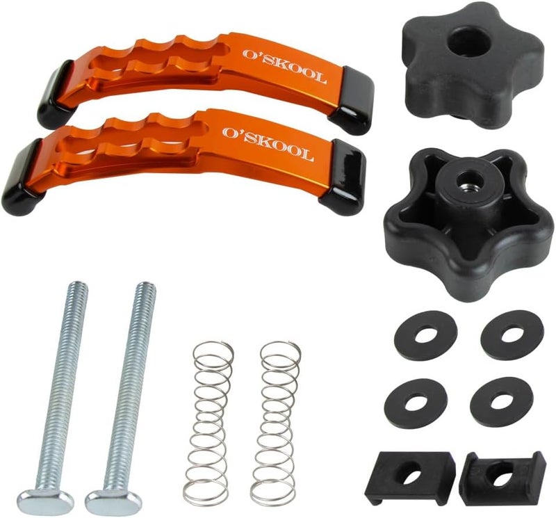 O'SKOOL Positionable T-Track Hold Down Clamp Kit, 5-3/8" L x 1-1/8" Width for CNC Router Clamp and T-Slot T-Track Clamp,2 Pack, TTK016 - Image 5